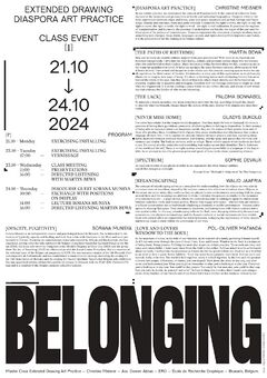 Affiche BELONGING drawing du 24.04 au 28.03 2025