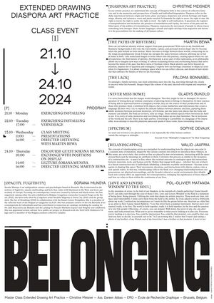 upright=1.35 Affiche BELONGING drawing du 24.04 au 28.03 2025