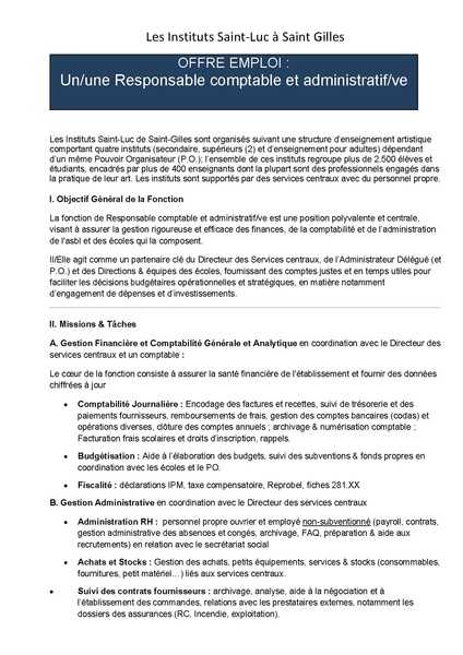 Fichier:Annonce pour un.e Responsable comptable et administratif.ve - COISL asbl.pdf